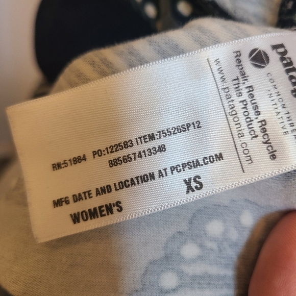 Patagonia Margot Leaf Print Organic Cotton Dress - Size XS - Picture 9 of 9